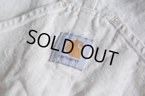画像5: 1990s Carhartt 生成りオーバーオール  MADE IN USA  表記w38  (5)