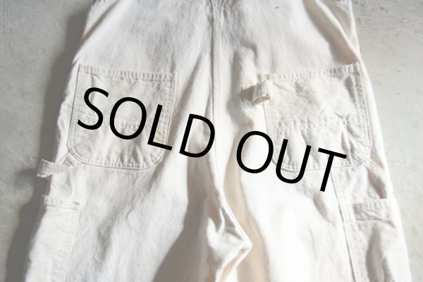 画像11: 1990s Carhartt 生成りオーバーオール  MADE IN USA  表記w38  (11)