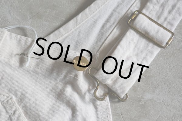 画像6: 1990s Carhartt 生成りオーバーオール  MADE IN USA  表記w38  (6)