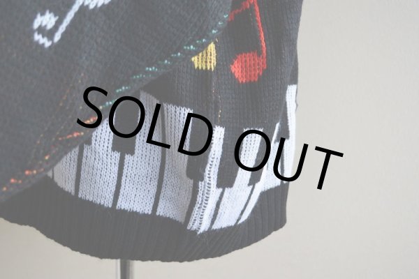 画像10: 1980s 鍵盤ジャガードセーター　 実寸M  (10)