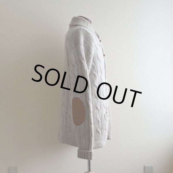 画像2: Polo RalphLauren ショールカラーカーディガン　 エルボーパッチ付き　 表記L  (2)