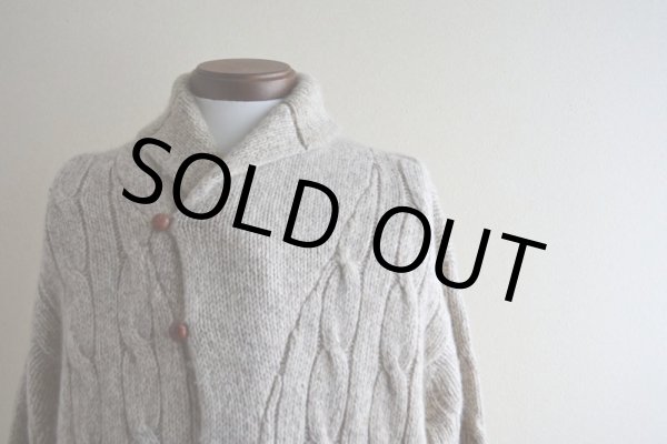 画像5: Polo RalphLauren ショールカラーカーディガン　 エルボーパッチ付き　 表記L  (5)