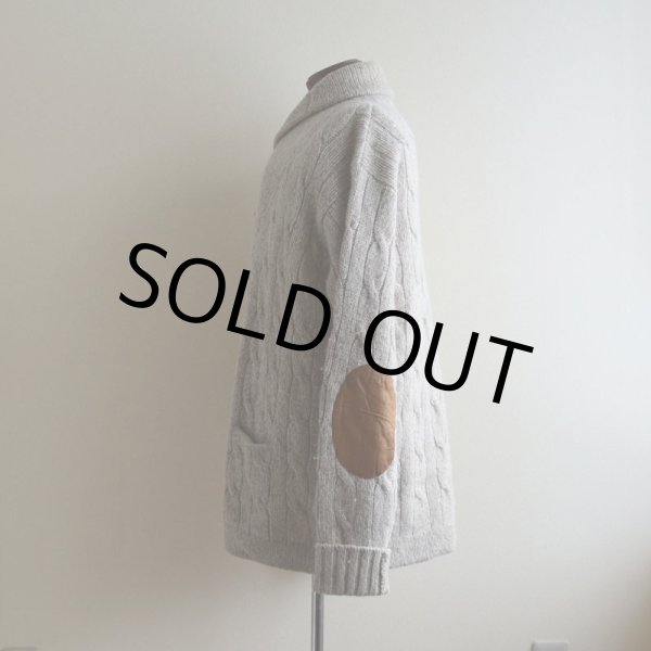 画像4: Polo RalphLauren ショールカラーカーディガン　 エルボーパッチ付き　 表記L  (4)