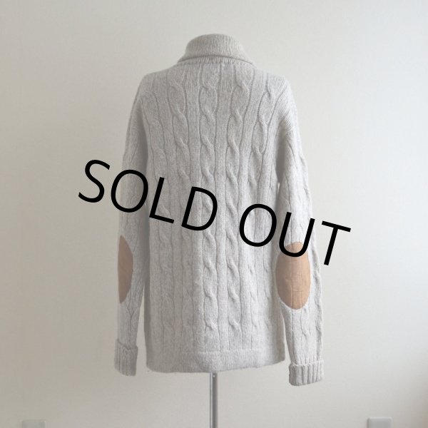 画像3: Polo RalphLauren ショールカラーカーディガン　 エルボーパッチ付き　 表記L  (3)