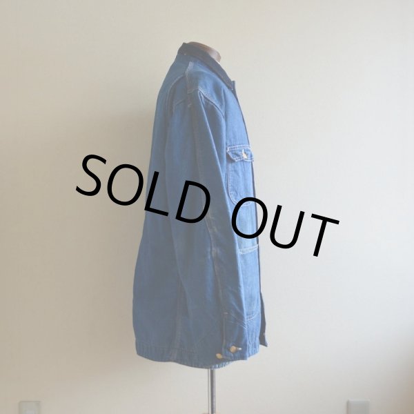 画像2: 1970s Carhartt デニムカバーオール  裏ブランケット付き  表記40L  (2)