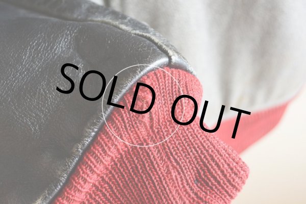 画像16: 1960s BUTWIN 袖レザースタジャン　 表記42  (16)