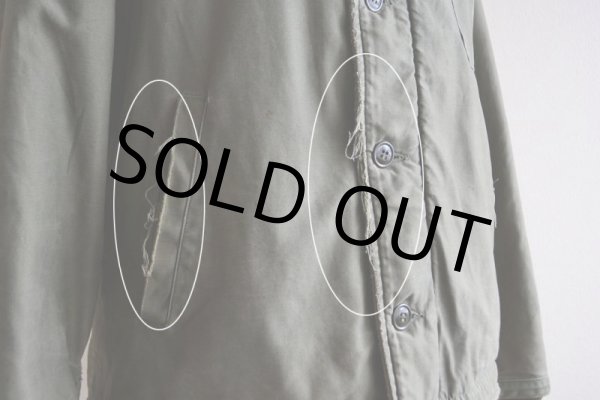 画像12: 1960s  US.NAVY A-2 バックステンシルデッキジャケット  初期型  実寸L  (12)