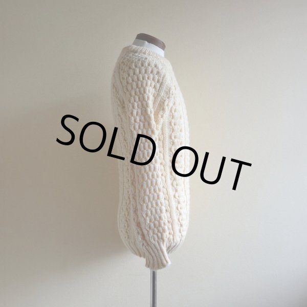 画像2: Malinmor フィッシャーマンセーター　 MADE IN IRELAND　 実寸S  (2)