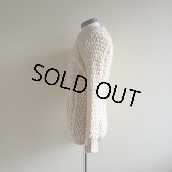 画像4: Malinmor フィッシャーマンセーター　 MADE IN IRELAND　 実寸S  (4)