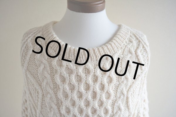 画像8: TIVOLI HANDKNIT フィッシャーマンセーター　 MADE IN IRELAND　 実寸L-XL  (8)