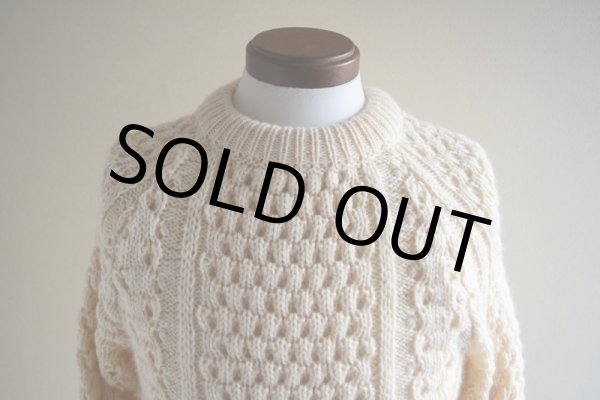 画像7: Malinmor フィッシャーマンセーター　 MADE IN IRELAND　 実寸S  (7)