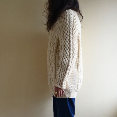 画像2: TIVOLI HANDKNIT フィッシャーマンセーター　 MADE IN IRELAND　 実寸L-XL 