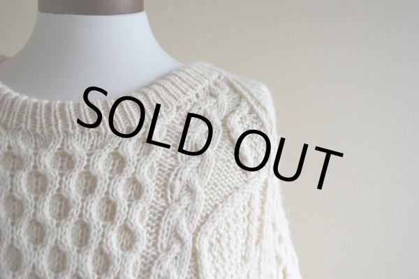 画像6: TIVOLI HANDKNIT フィッシャーマンセーター　 MADE IN IRELAND　 実寸L-XL  (6)