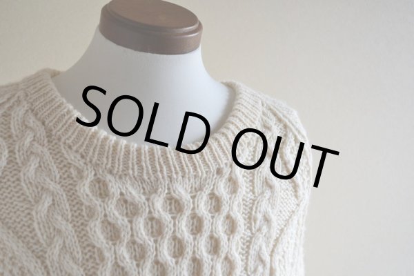 画像7: TIVOLI HANDKNIT フィッシャーマンセーター　 MADE IN IRELAND　 実寸L-XL  (7)