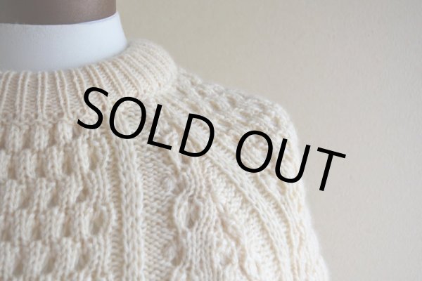 画像8: Malinmor フィッシャーマンセーター　 MADE IN IRELAND　 実寸S  (8)