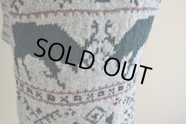 画像9: RalphLauren トナカイ柄ウールニットベスト　 表記M  (9)