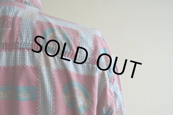 画像13: 1990s Levi's 総柄コットンシャツ  表記M  (13)