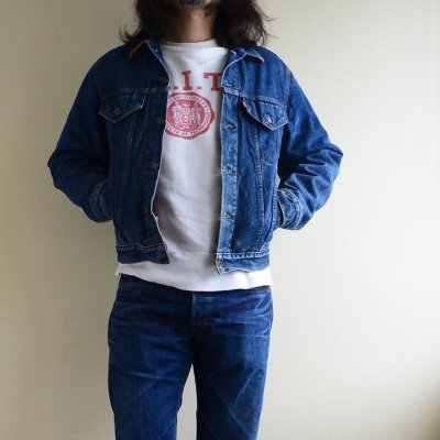 画像1: 1980s Levi's 70411デニムジャケット　 ネルライナー　 表記38 