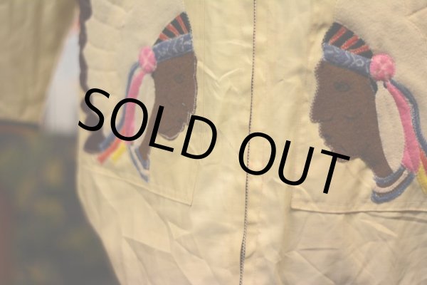 画像6: VINTAGE ジップアップジャケット  インディアンモチーフ  表記10  (6)