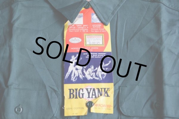 画像6: 1960s BIG YANK マチ付きワークシャツ　 “100％ COTTON”　 DEAD STOCK　 表記15 S  (6)