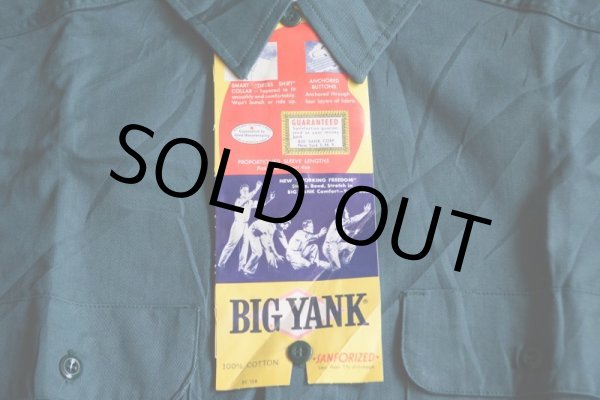 画像5: 1960s BIG YANK マチ付きワークシャツ　 “100％ COTTON”　 DEAD STOCK　 表記15 S  (5)