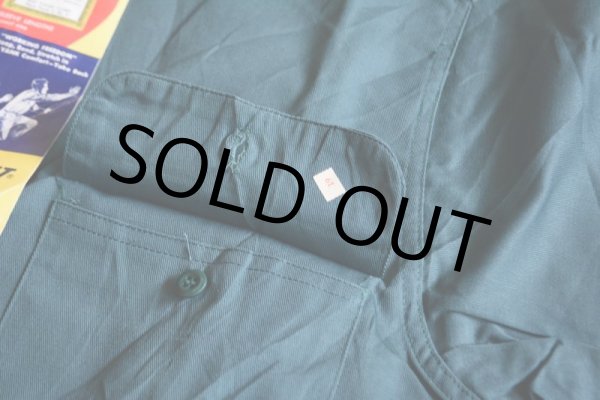 画像10: 1960s BIG YANK マチ付きワークシャツ　 “100％ COTTON”　 DEAD STOCK　 表記15 S  (10)