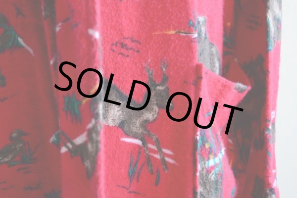 画像6: 1980s ST.JOHN'S BAY プリントネルガウン　 実寸M  (6)