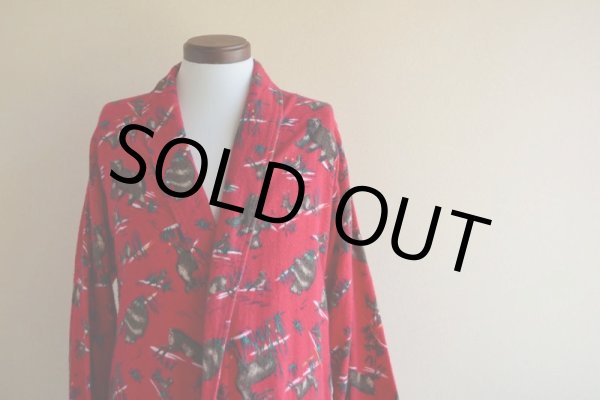 画像5: 1980s ST.JOHN'S BAY プリントネルガウン　 実寸M  (5)