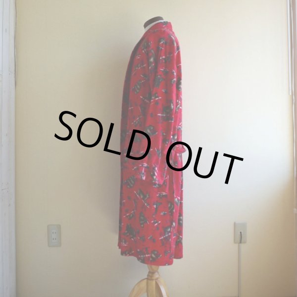 画像4: 1980s ST.JOHN'S BAY プリントネルガウン　 実寸M  (4)