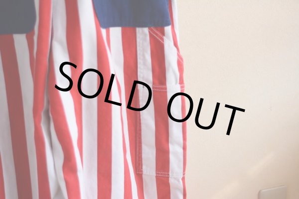 画像9: 1990s〜 LIBERTY OVERALLS ストライプオーバーオール  表記W40 L32  (9)