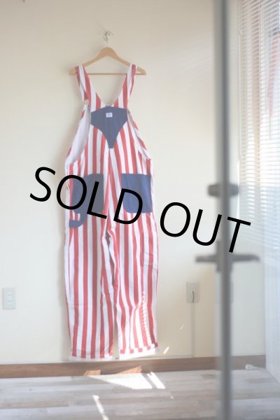 画像2: 1990s〜 LIBERTY OVERALLS ストライプオーバーオール  表記W40 L32  (2)