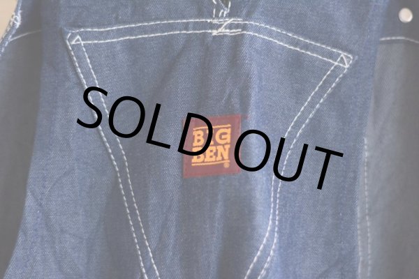 画像5: 1990s BIG BEN デニムオーバーオール  表記W38 L32  (5)