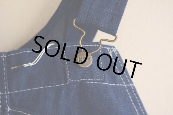 画像4: 1990s KEY Imperial デニムオーバーオール　 表記W40 L34  (4)