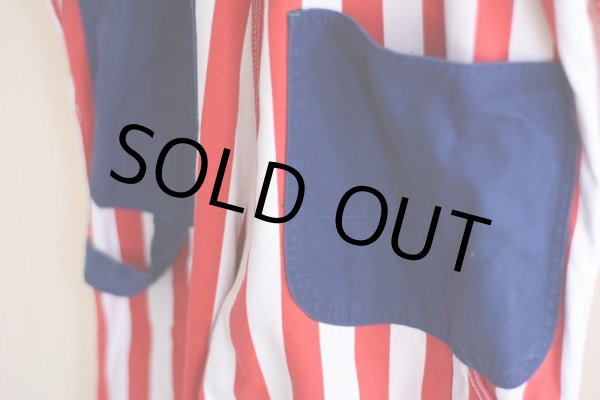 画像8: 1990s〜 LIBERTY OVERALLS ストライプオーバーオール  表記W40 L32  (8)