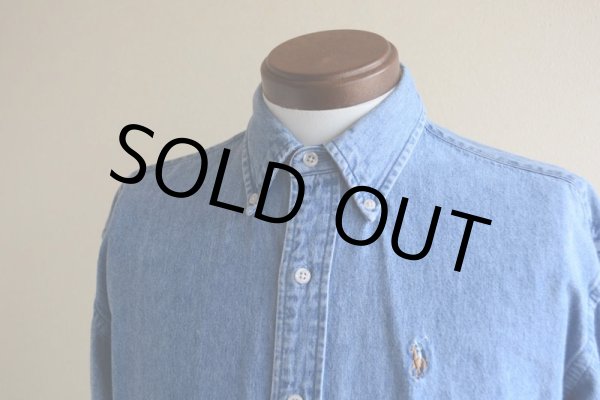 画像5: RalphLauren デニムBDシャツ　 表記Boys XL  (5)