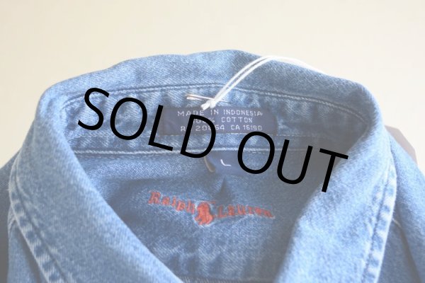 画像9: RalphLauren デニムBDシャツ　 表記Boys L  (9)