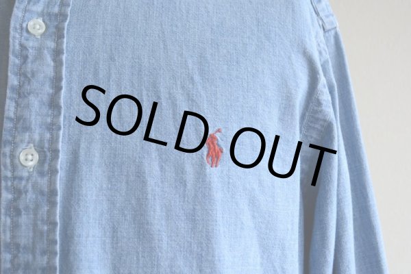 画像6: RalphLauren シャンブレーBDシャツ  表記M  (6)