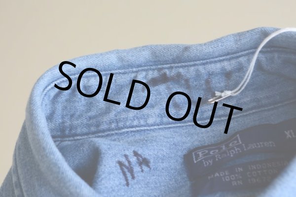 画像10: RalphLauren デニムBDシャツ　 表記Boys XL  (10)