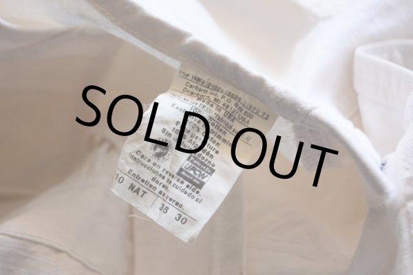 画像4: 1990s Carhartt 生成りオーバーオール  MADE IN USA  表記W36 L30  (4)