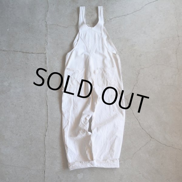 画像2: 1990s Carhartt 生成りオーバーオール  MADE IN USA  表記W36 L30  (2)