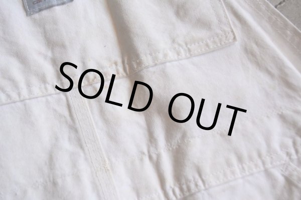 画像12: 1990s Carhartt 生成りオーバーオール  MADE IN USA  表記W36 L30  (12)