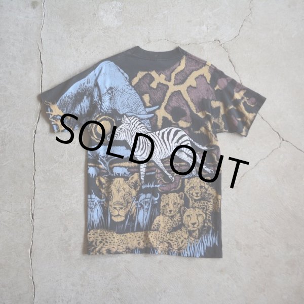 画像6: 1990s アニマル総柄Tシャツ　 表記M  (6)