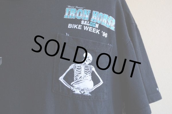 画像7: 1990s IRON HORSE SALOON BIKE WEEK '96 ポケットTシャツ　 表記L  (7)