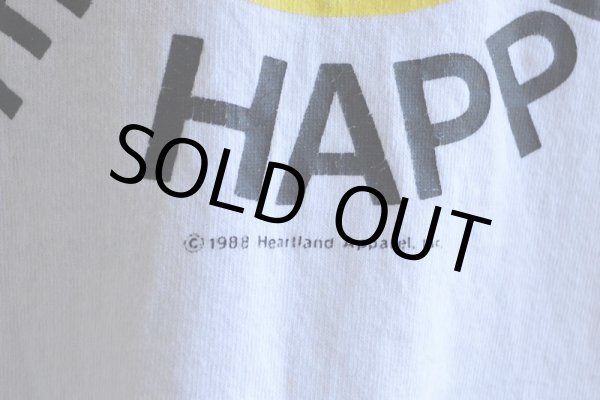 画像8: 1980s DON'T WORRY BE HAPPY スマイルTシャツ　 HEARTLAND APPAREL　 表記XL  (8)