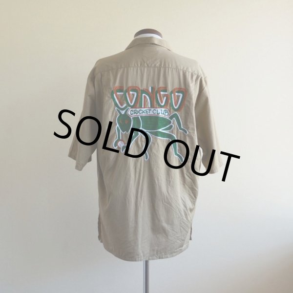 画像4: 1990s BANANA REPUBLIC チェーン刺繍オープンカラーシャツ　 表記L  (4)