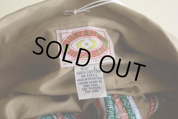 画像11: 1990s BANANA REPUBLIC チェーン刺繍オープンカラーシャツ　 表記L  (11)