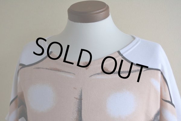 画像5: 1990s〜 筋肉だまし絵Tシャツ　 両面プリント　 実寸L-XL  (5)