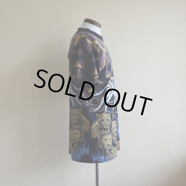 画像2: 1990s アニマル総柄Tシャツ　 表記M  (2)