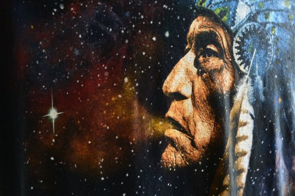 画像8: インディアンと宇宙Tシャツ  表記L  (8)