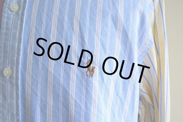 画像6: RalphLauren オックスフォードBDシャツ　 クレイジーパターン　 表記L  (6)